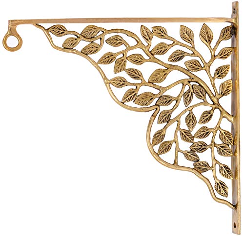 Exotic India Wall Mounted Bracket for Hanging Bells | Ritual and Decorative Items - Brass Statue
