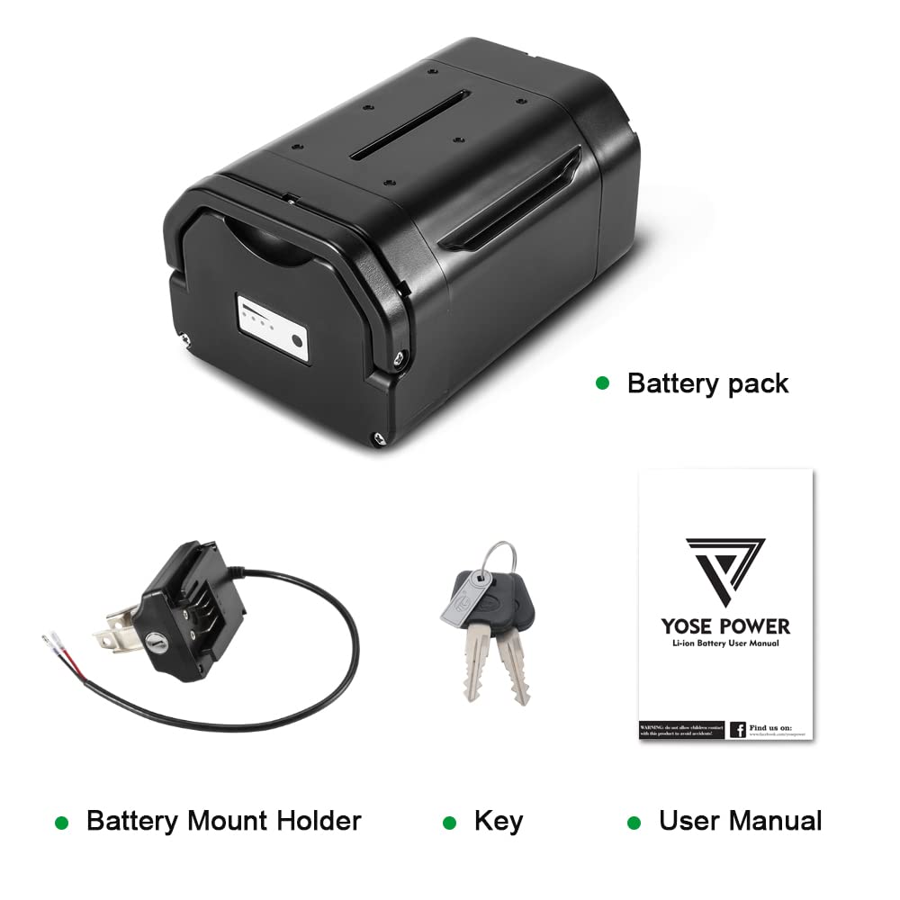 YOSE POWER Ebike Batterie 36V 10.4Ah für Ansmann Fahrrad Akku Ersatzakku für E-Bike Pedelec