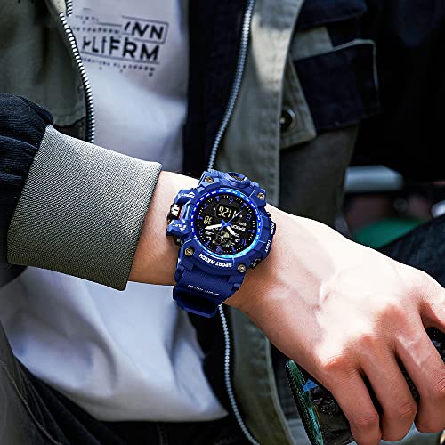 KXAITO Men's Watches Sports Outdoor Waterproof Military Wrist Watch Date Multi Function Tactics LED Alarm Stopwatch2