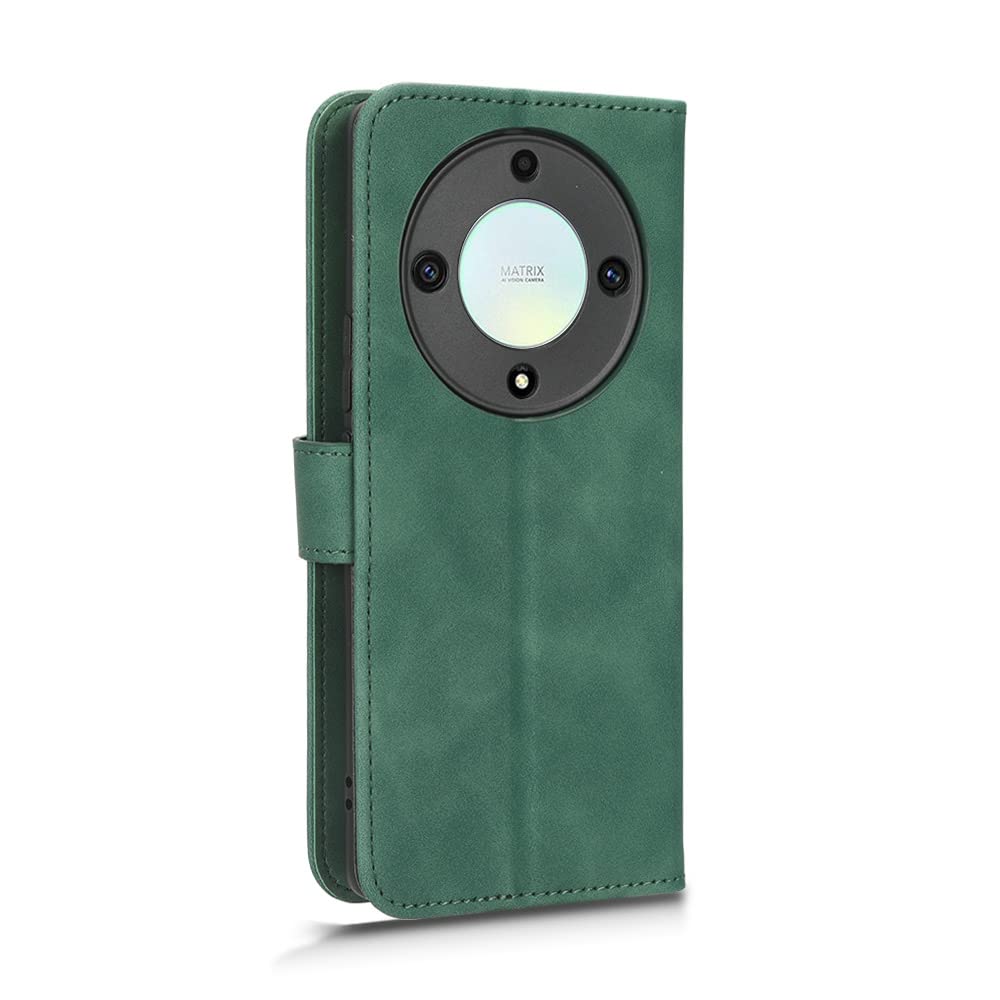 WOBURN Leather Folio Cover Per Honor Magic 5 Lite 5G (Magic5 Lite) / X9a, Goffratura A Farfalla Custodia In Pelle PU Magnetica Libro Flip Portafoglio Case Con [Funzione Stand]. Blu - 2