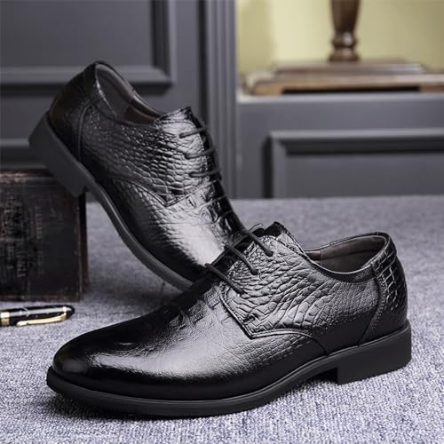 Mens Faux Leather Oxford Dress Shoes Formal Evening Wear Pointed Toe Lace Up Anti Slip Casual Comfort Shoes for Wedding Party3