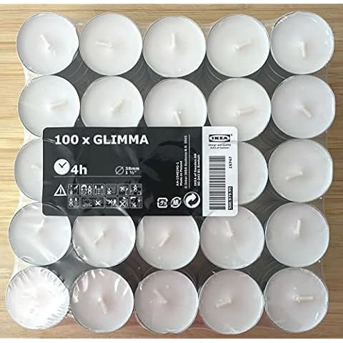IKEA GLIMMA Unscented Tea Lights Pack of 200 Cover