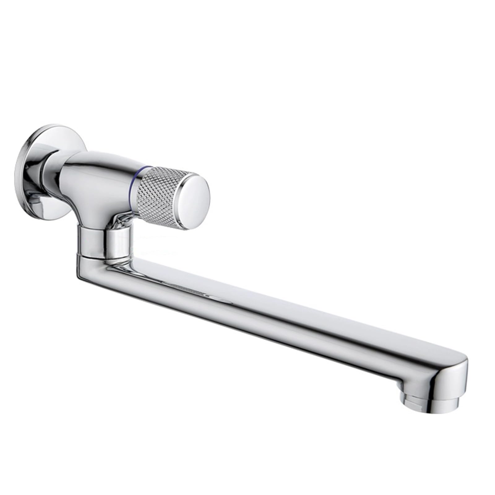 Tapón de lavado cromado texturizado con caño alto de 30 cm