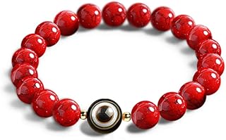 Feng Shui Black Obsidian Beaded Bracelet - Women Mens 8MM Natural Obsidian Crystal Evil Eye Onyx Relief Reiki Healing Stone Protection Bracelet Bring Luck Prosperity Wealth, 6.4inch, Obsidian, obsidian,agate