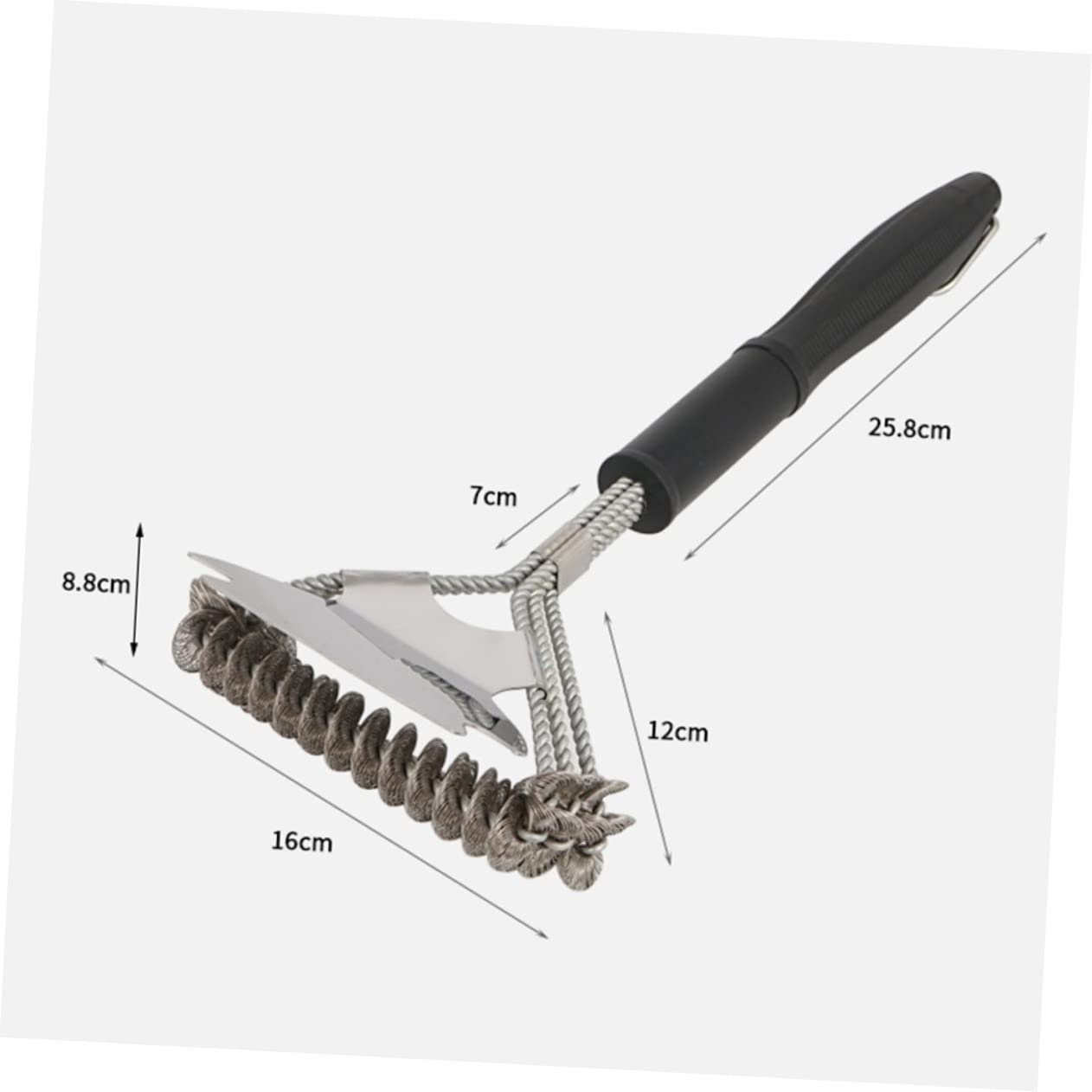 VICASKY 1Pc BBQ Cleaning Brush with Ergonomic Handle Grill Brush for Outdoor BBQ Accessories Grill Rack Cleaner Tool for Easy Use and Storage