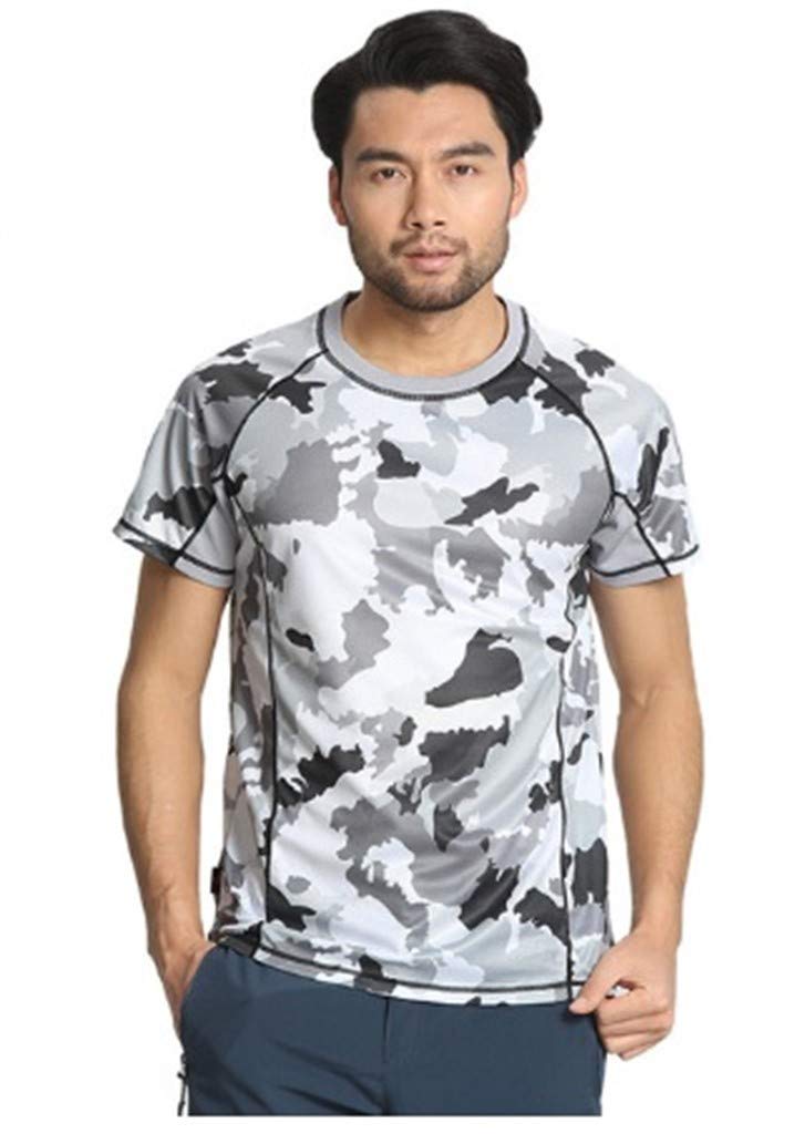 Men's Women Running T-Shirts Camouflage Quick Dry Compression Sport T-Shirts Fitness Gym Tees Soccer Jersey Sportswear