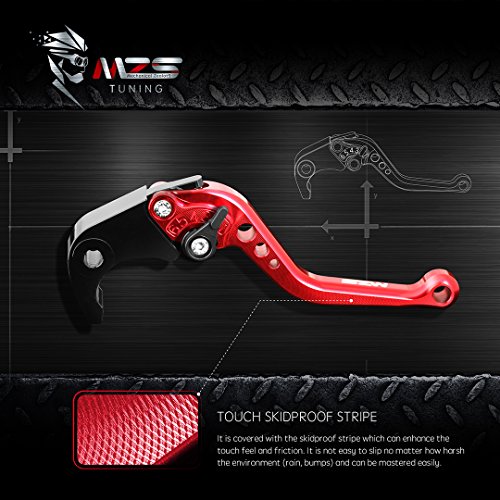 Image of MZS Red Motorcycle Brake Clutch Levers for YZF R3 R25 MT03 MT25 2015-2026