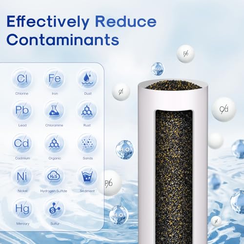 Image of ICEPURE 5 Micron 20 inch x 4.5 inch KDF /GAC Resin Reusable Replacement, Heavy Metal Removal Whole House Water Filter Cartridge Compatible with FM25B, RFFE20-BB, CFRFFE-20BB Models, 1-Pack
