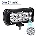 YITAMOTOR LED Light Bar 2Pack 36W 7inch Spot Led Light Pod LED Work Light Offroad Light Driving Light Fog Light Boat Light Waterproof for Camper Pickup Truck ATV AWD SUV 4WD 12V, 2 Years Warranty