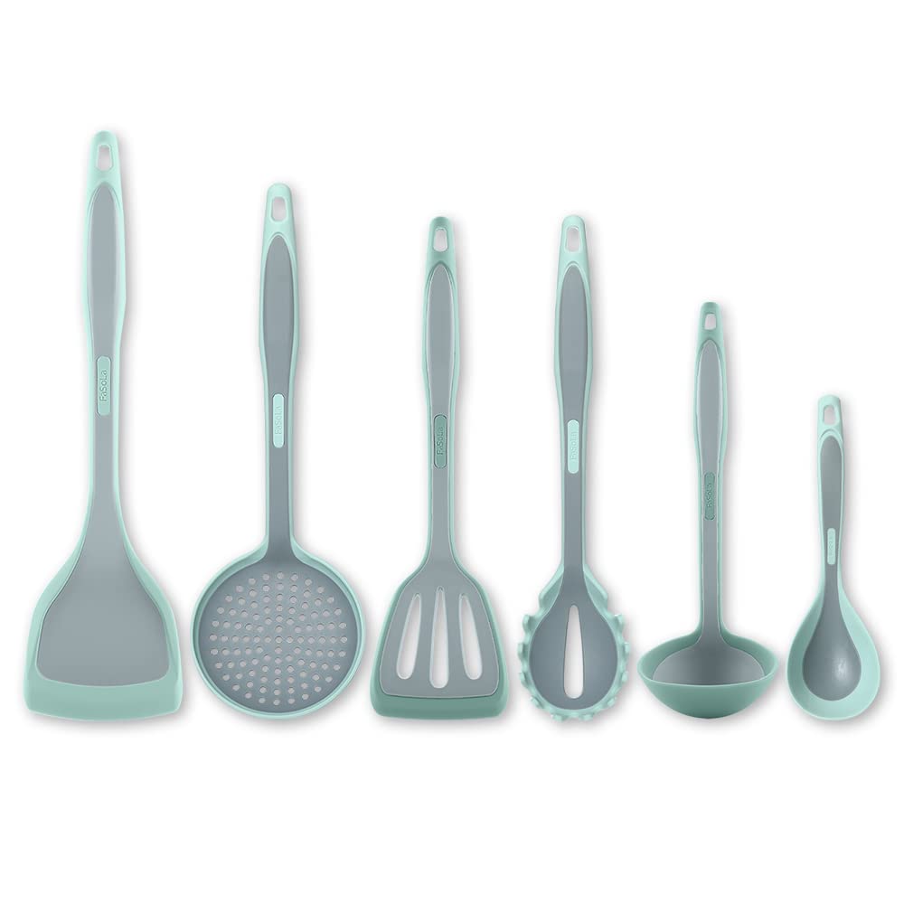 Spatule en silicone résistant à la chaleur et ustensiles antiadhésifs bicolores