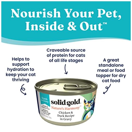 Solid Gold Canned Cat Food Nature’s Harmony Wet Cat Food Shreds in