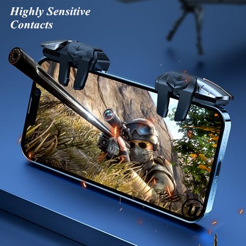 Gatillo de controlador de juego, herramienta móvil G21 de seis dedos con botón inteligente | Dispositivo de control de teléfono Plug and Play | Agarre de asistencia de deportes electrónicos para - imagen 5