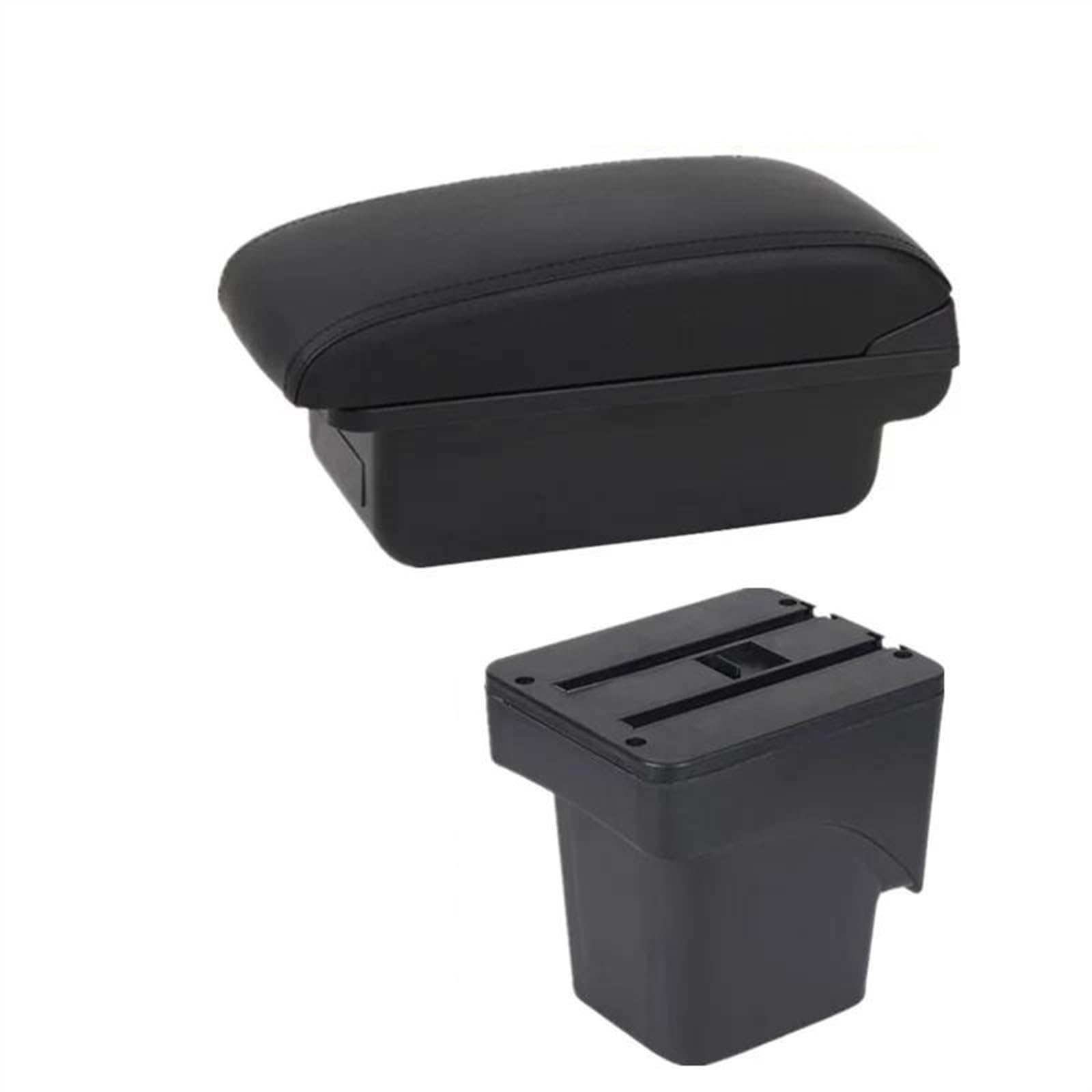 NOHEEU Car Armrest Centre Box Storage Support Arm Interior Retrofit Accessories For Focus 2 Mk2(A1 black line No USB)