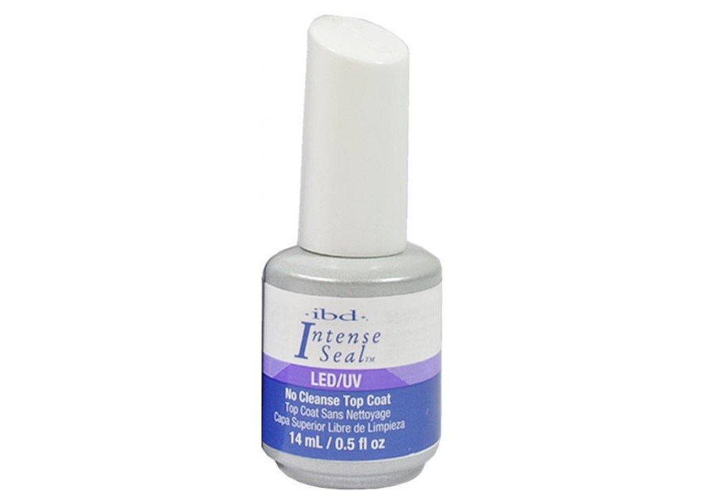 Ibd LED/UV No Cleanse Top Coat Eliminates Buffing Mirror Glass Finish.- Size 0.5 Fl.oz / 14ml