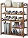 WXJLYZRCXK Étagères À Chaussures, Organisateur En Bois 5 Paires de Chaussures de Niveau 18 Étagère Multifonctionnelle Étagère Idéale Pour Couloir Salon Chambre Gain de Place, Facile À Assembler,5 Niv