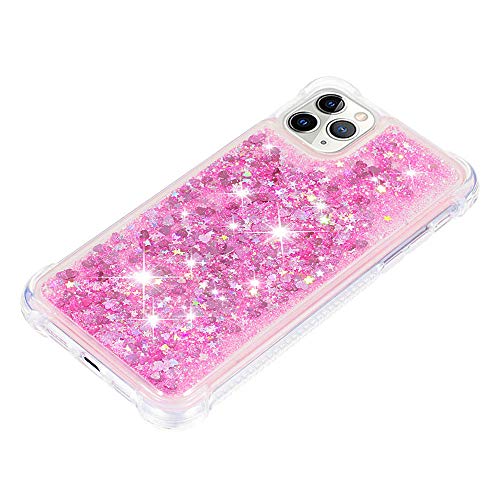 Coque iPhone 11 Pro Max paillettes flottantes silicone antichoc