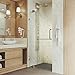 VIGO Adjustable 36 - 42 in. W x 72 in. H Frameless Pivot Rectangle Shower Door with Clear Tempered Glass and St. Steel Hardware in Bronze Finish with Reversible Handle - VG6042RBCL42