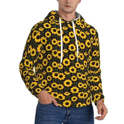 Sweat à capuche unisexe imprimé tournesol pour vos sorties décontractées