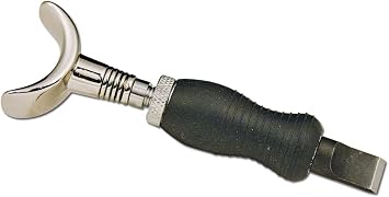 Tandy Leather Ergo Swivel Knife for Leather Craft - Comfortable Grip for Smooth Leather Carving Control - Adjustable Precision Blade Design - Black Silver