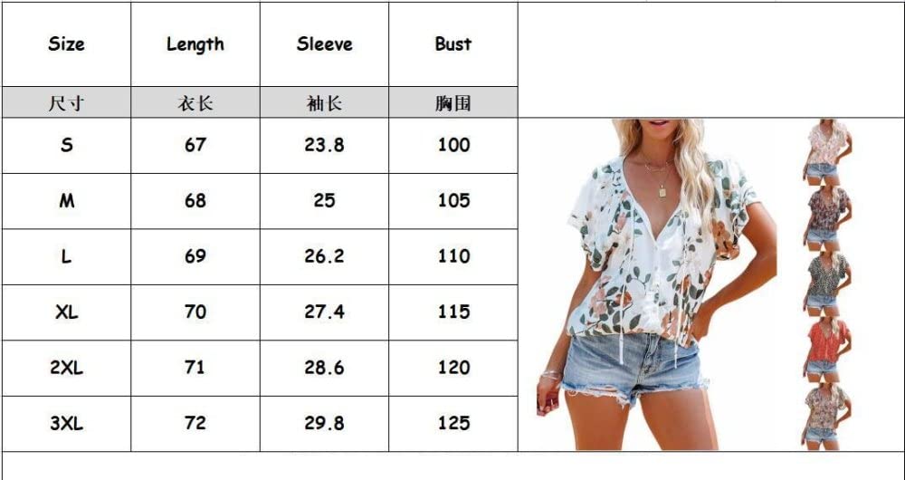 Top estivo da donna a maniche corte con scollo a V con scollo a V camicia con bottoni vintage casual boho camicette a tunica top camicia in mussola da donna oversize girocollo