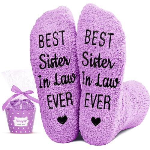 HAPPYPOP Mothers Day Gifts Socks - Cool Funny Sister in Law Gifts, Sister in Law Birthday...