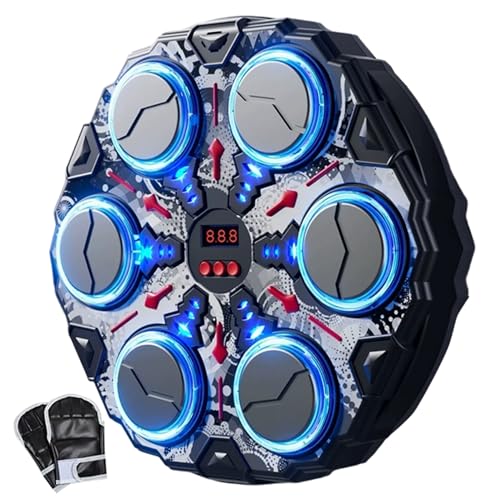 Machine d'entraînement de musique de boxe mural intelligent à 9 modes avec gants pour la maison