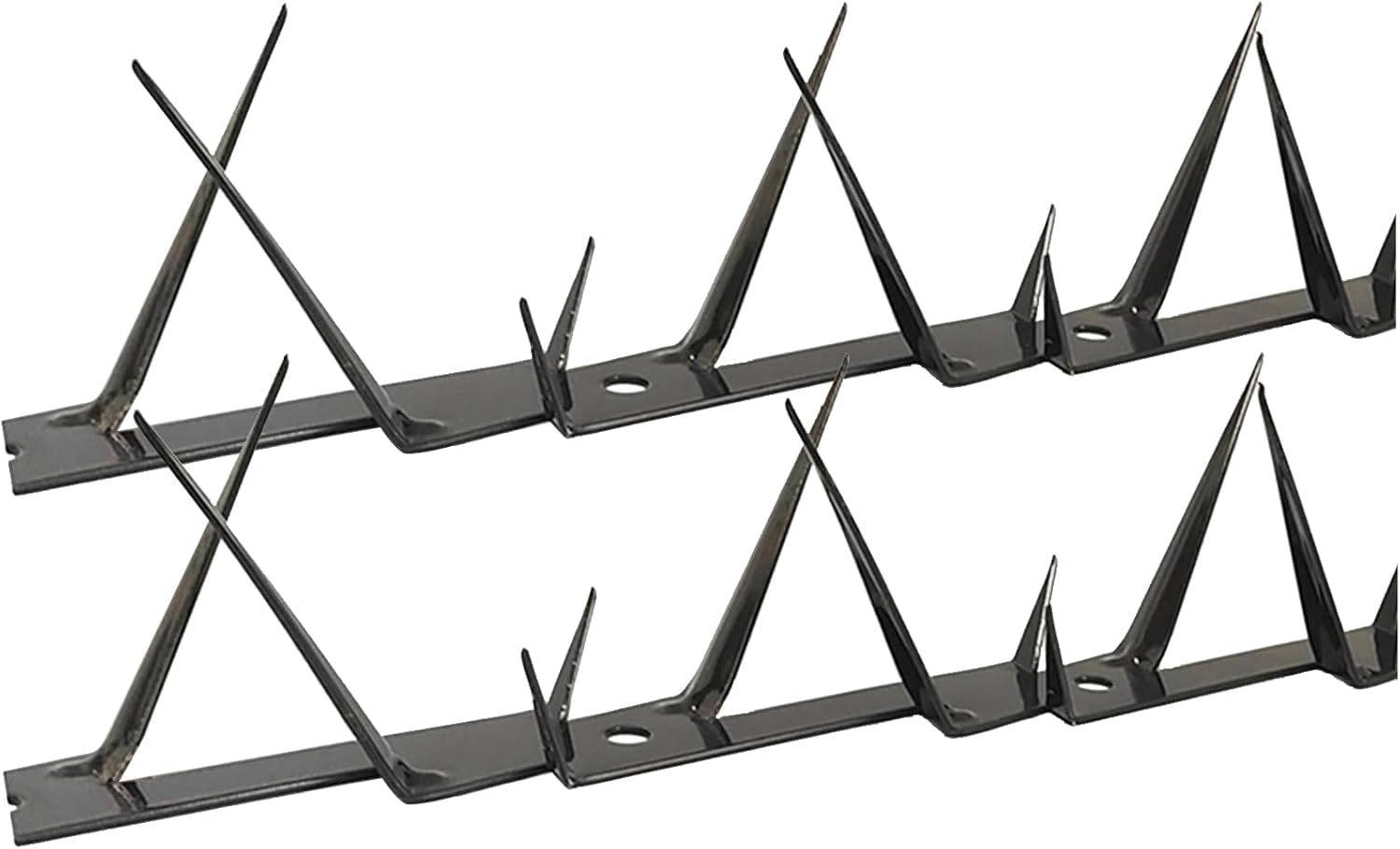 Stacheldraht-spikes Für Außenwände Mit Schrauben, Vogelabwehr-spikes, Taubenabwehr-spikes, Sicherheitszaun-spikes, Feuerverzinkte Diebstahlsicherungs-geländer Und Tore (m (2 Stück), Schwarz)