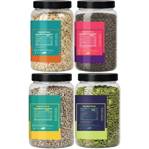 Image of LILA DRY FRUITS Seeds Combo Pack Chia Pumpkin Sunflower Muskmelon Seed 100 g each