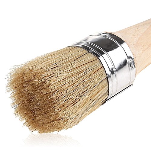 Chalk Paint Brush for Painting and Waxing | 40mm Natural Bristle Round Wax Brush for Furniture Painting, Perfect for Furniture Stencils Wood Home Decor