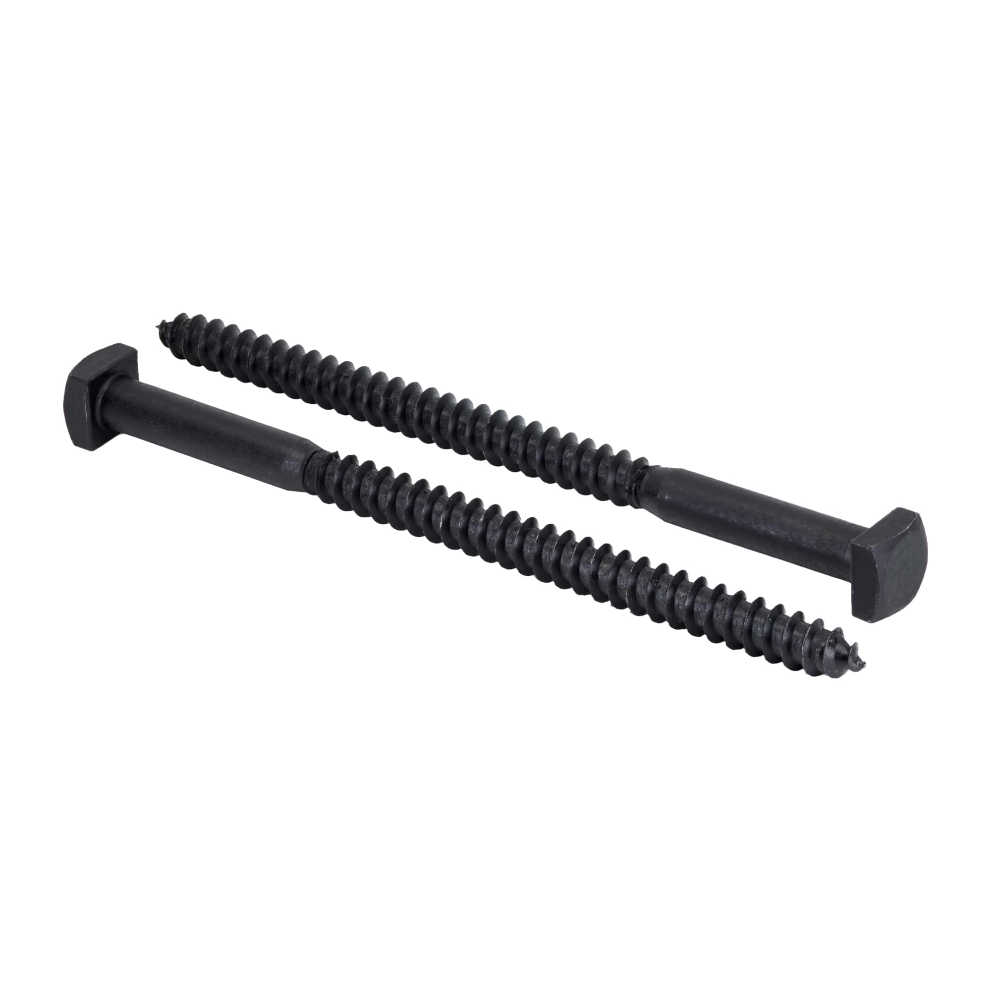 Rustic Square Lag Screws, Ruspert Weatherproof Coating, Black Exterior Lag Bolts, 3/8 x 6-Inch, (Pack of 25)