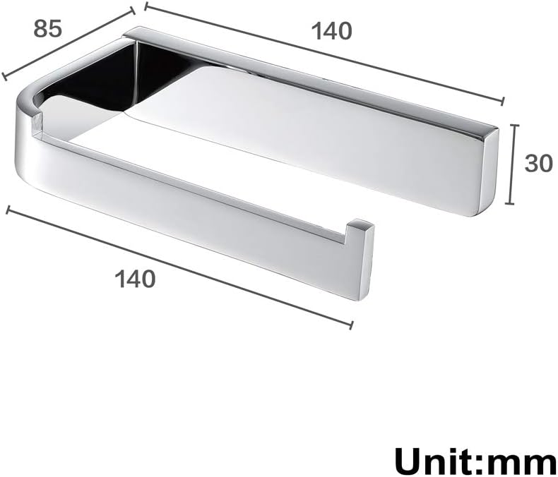 Toilet Paper Holder Brass Half Open Silver Wall Mounted Rust Free Toilet Roll Holder Bathroom Hotel Holder Kitchen Washroom Tissue Roll Dispenser,Chrome