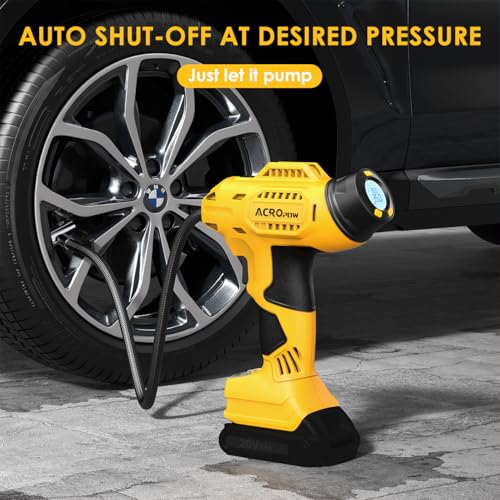 Tire Inflator Portable Air Compressor for Dewalt 20V Battery, Cordless Car Tire Pump with Digital Pressure Gauge for Car Tires, SUV, Motorcycles, etc.(Tool Only)