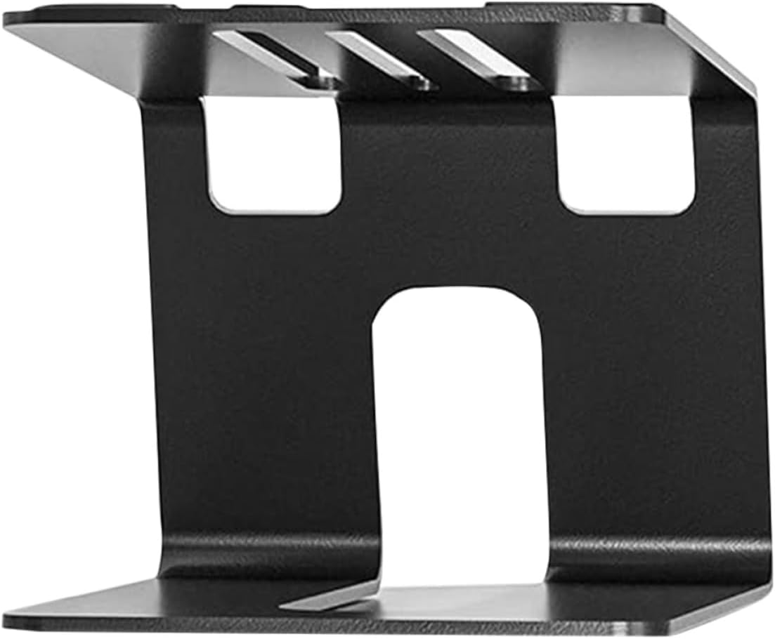 jojofuny Metal Desktop Speaker Stand with Vibration Isolation for Small Speakers, Portable Sound Riser with Hollowed Metal Design, Suitable for Home and Office Audio Accessories