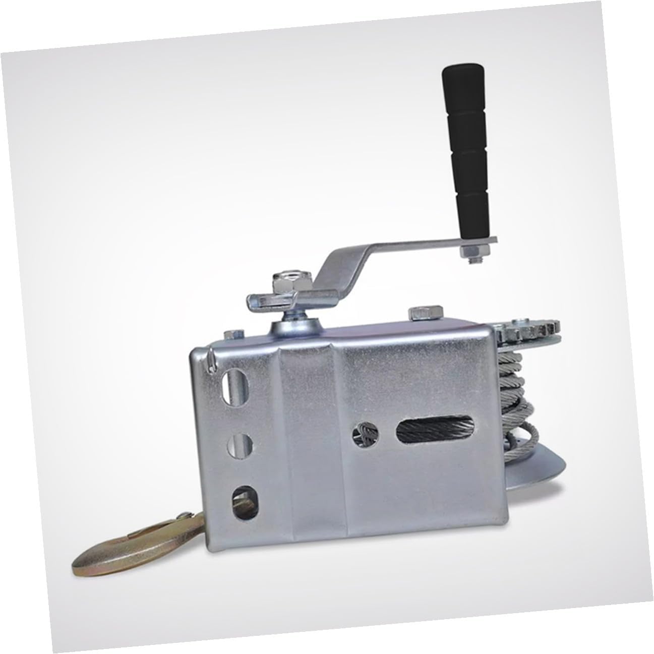 Hand Winch 3500lbs with 10m Steel Wire Rope Boat Trailer Towing Winch Heavy-Duty Car Hauling Wire Cable for ATV Truck Marine Use