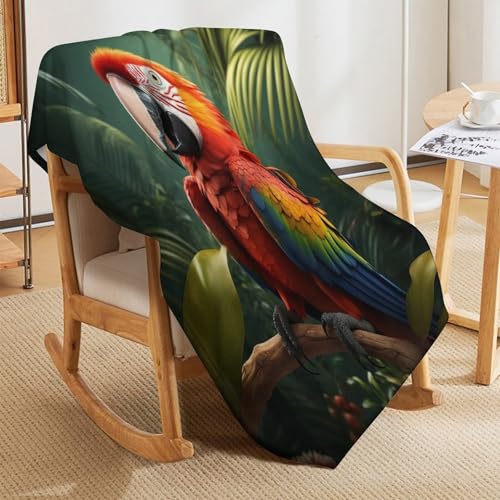 Couverture polaire perroquet pour des soirées cocooning chaleureuses sur le canapé - 5