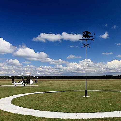Bturyt Weathervane Flying Dragon Weather Vane Retro Farm Scene Weathervane Professional Measuring Tools Patio Yard Decoration #TOP4