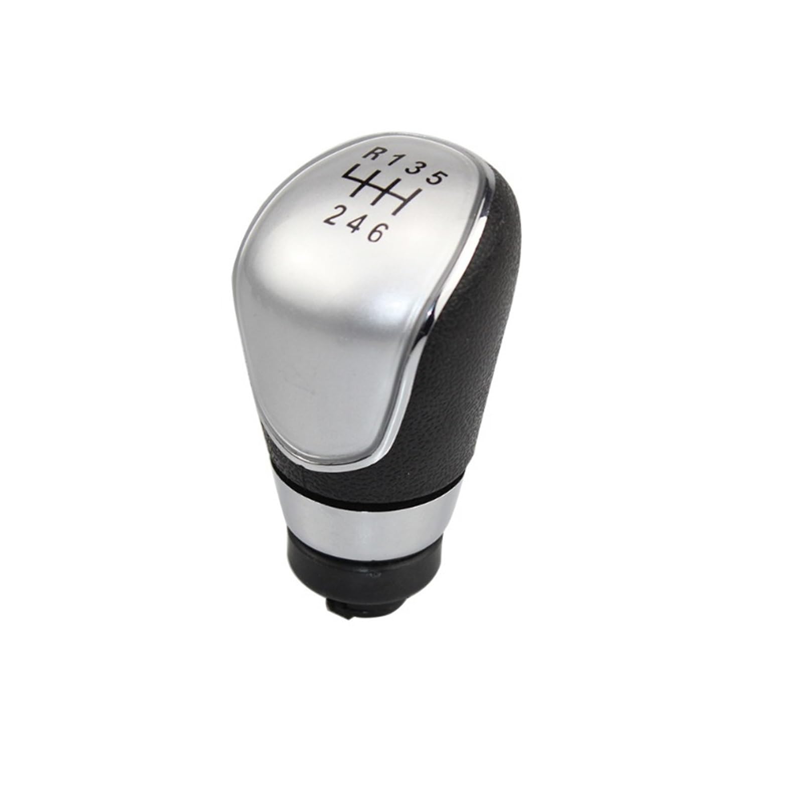 Rbevcrr 6 Speed Silver Car Shift Lever Knob For Focus Mk2 Mk3 For Mondeo Mk4 For Fiesta Mk7 For Galaxy Mk3 For Kuga 2008-2013 Gear Shift Knob 5/6 Speed Stick Shifter Pen(6 Speed Silver)