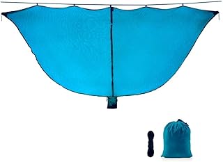 210T - Mosquitera de nailon para camping, ligera y transpirable, protección contra insectos para diversión al aire libre (azul)