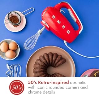 Smeg Hand Mixer 9 Speed Red