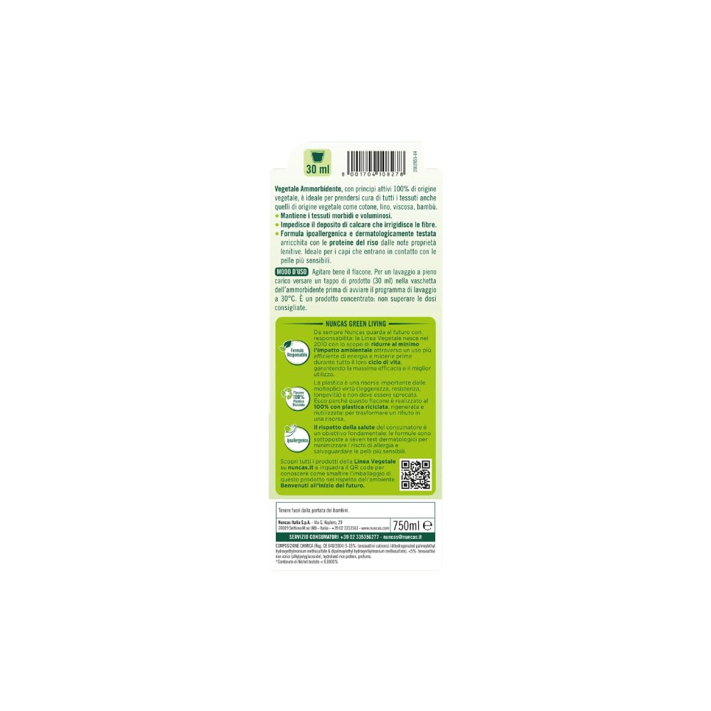 Nuncas Wegetale środek zmiękczający do prania - 750 ml