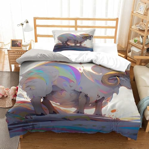Housse de couette lit enfant arc-en-ciel pour des nuits de douceur - 3