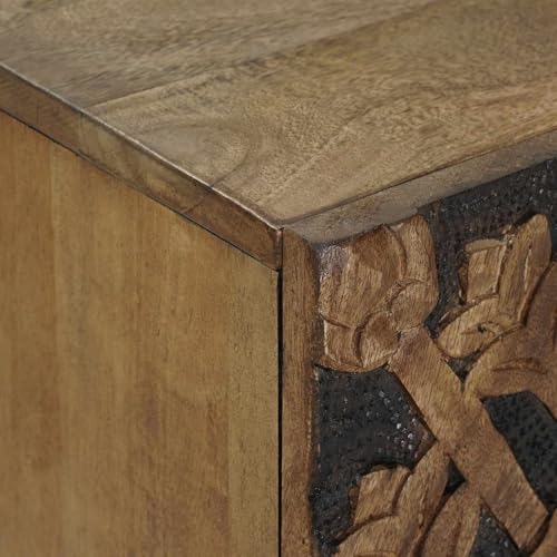 Muebles de baño de madera de mango vidaXL: almacenaje elegante y resistente 7
