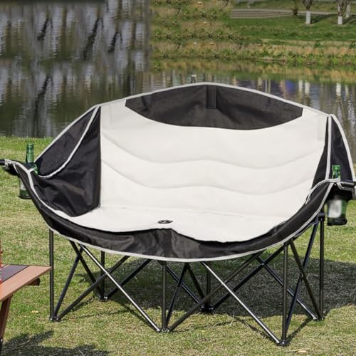 Chaise pliante camping 2 places idéale pour plage voyage et pêche - 2