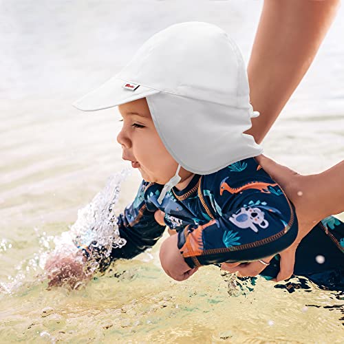 Image of Baby Sun Hat Toddler Boy Girls Beach Swim UPF 50+ Summer Bucket Hats Kids Infant Wide Brim Adjustable Sun Hat