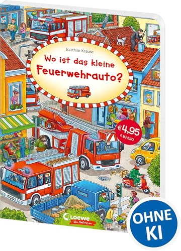 Wo ist das kleine Feuerwehrauto?: Papp-Wimmelbuch für Kinder ab 2 Jahre (Wimmelbilderbücher)