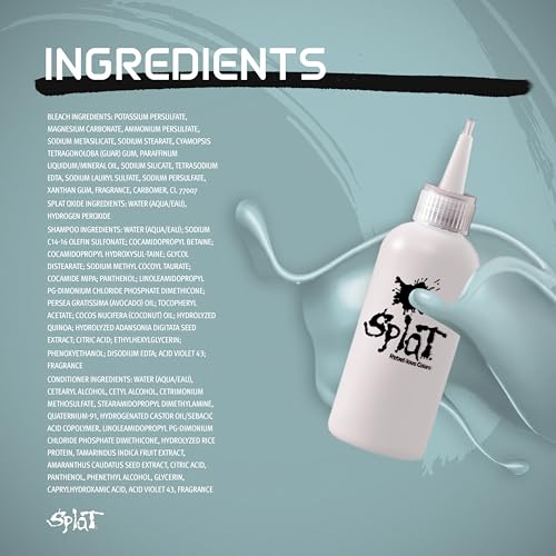Splat Brilliant Bleach Kit, 1 Application, Includes Oxide, Bleach, Purple Toning Shampoo & Purple Toning Conditioner, Hair Bleach Kit Lifts up to 8 Levels, Vegan & Cruelty Free - Thumbnail 6