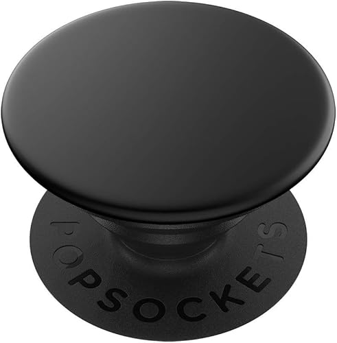 Agarre para teléfono PopSockets con soporte expansible, agarre adhesivo - aluminio negro
