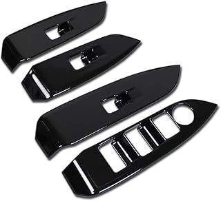 N&B 【Icey car parts】「マツダ CX-3 DK系 に適する 2015年～」サイド ドア ウインド リフト リフター フレーム 社外品 ウインド スイッチ パネル ベゼル カバー ドレスアップ ガーニッシュ ピアノブラック