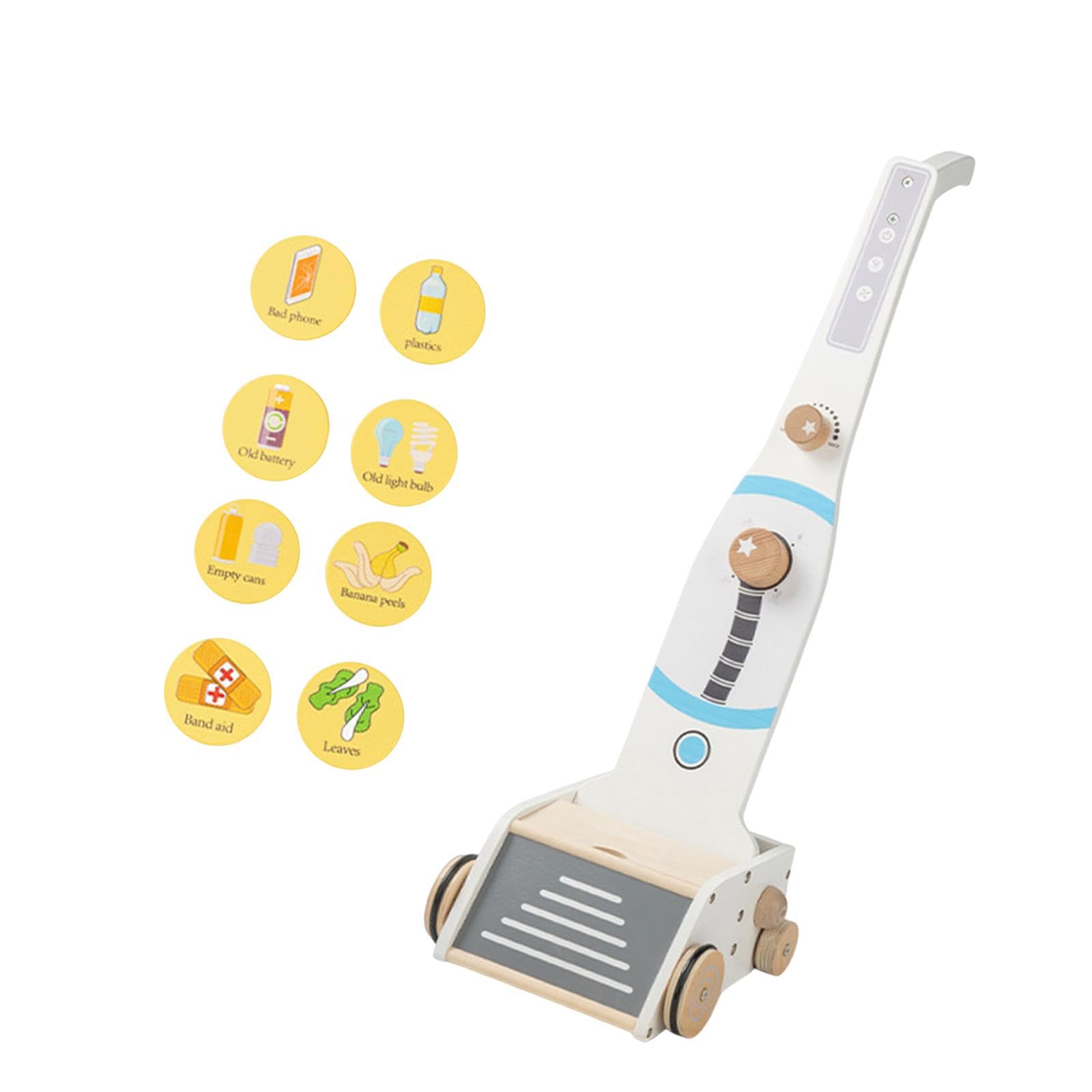 MagiDeal Giocattolo per la Pulizia dei Bambini interattivo per Bambine e Bambini dai 3 Anni in su, in Legno, Versatile, per Giochi di Ruolo, Gioco di finzione, Bianco