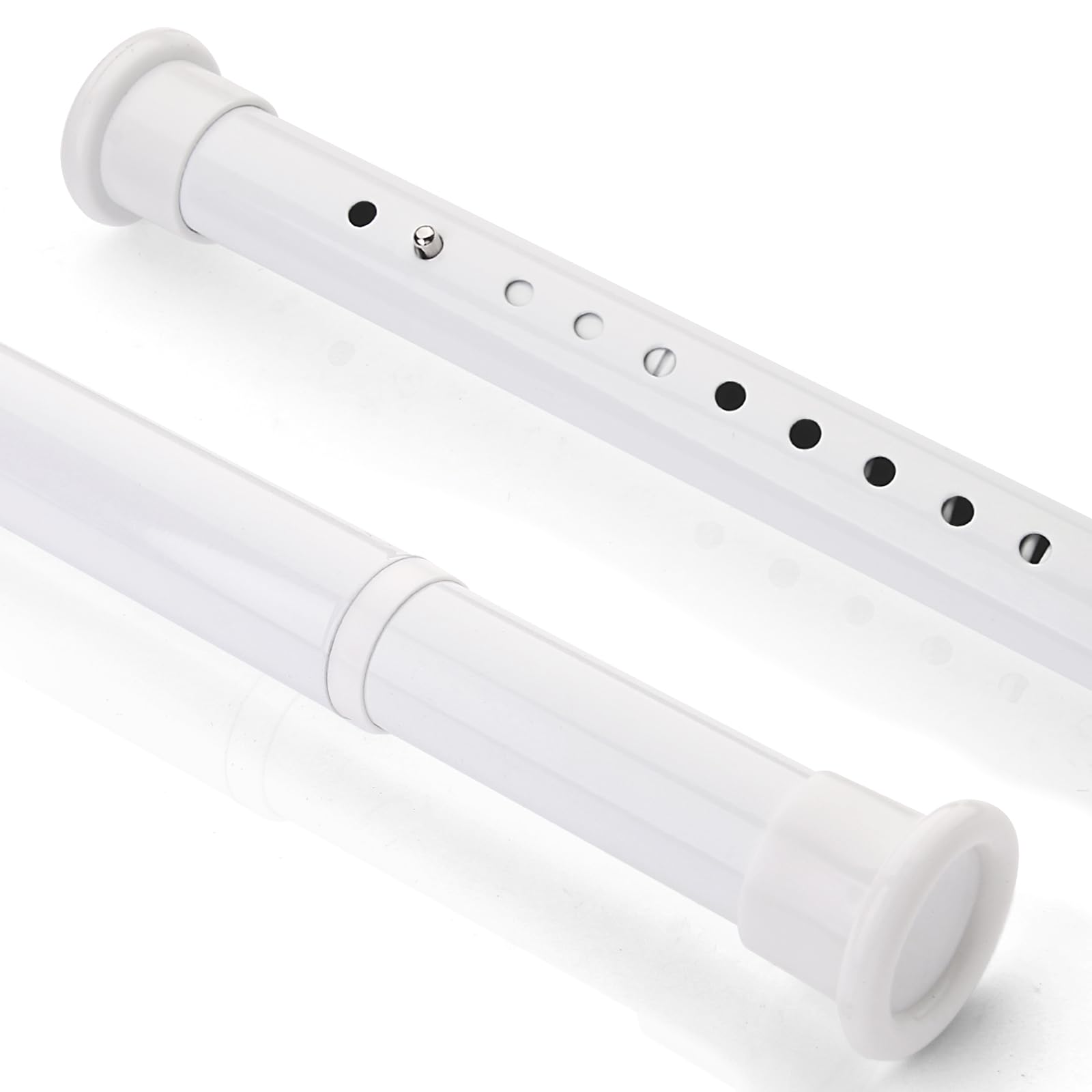 Heavy-duty Tension Curtain Rod, 28-43 Inch,Spring Closet Rod, for Windows or Shower, Easy to Install, No Drilling, No Rust, for Bathroom, Rod Diameter 1.26 Inches